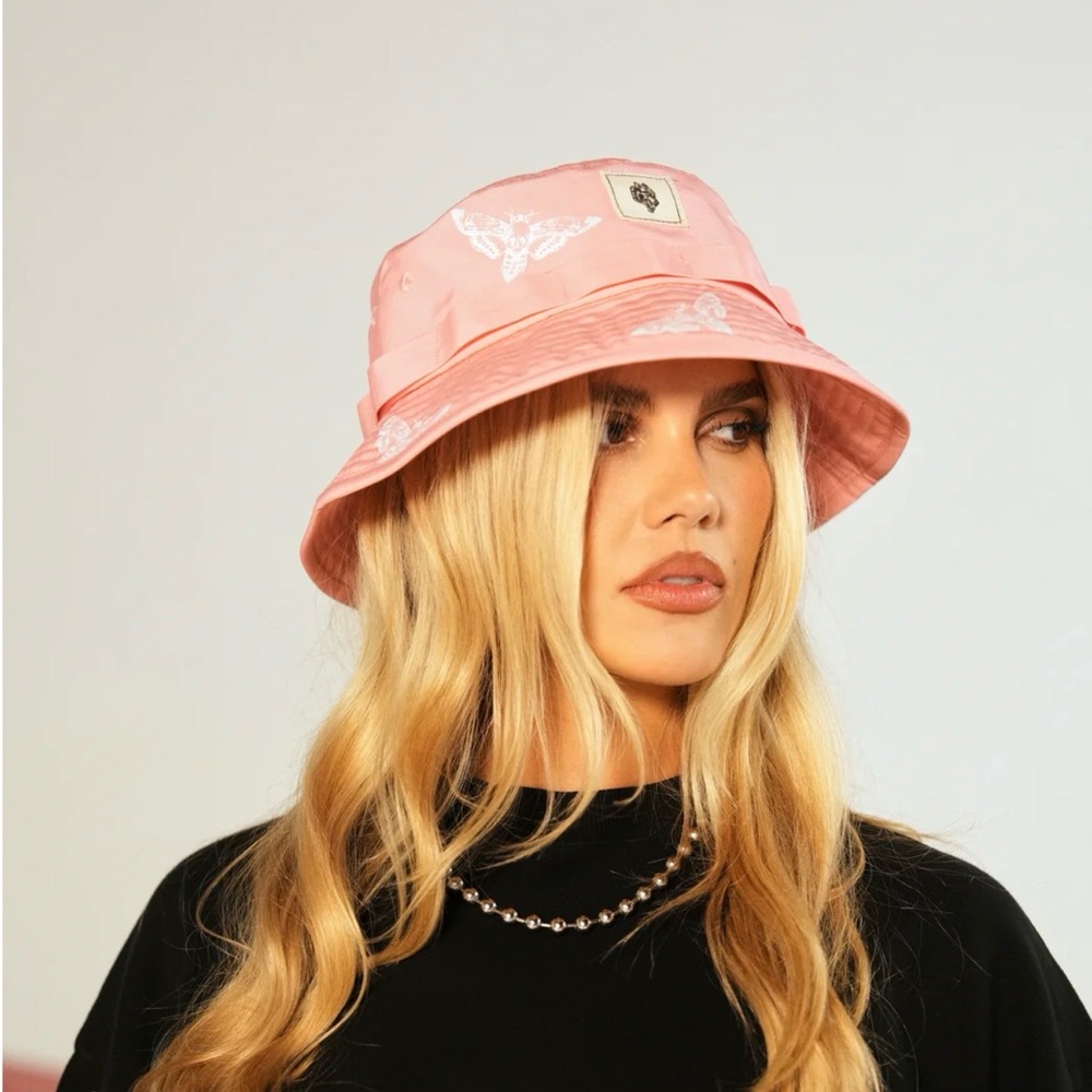 Death Moth Bonnie Bucket Hat in Cherry Blossoms